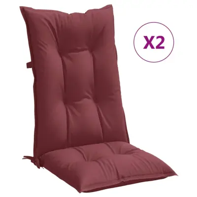 vidaXL Blazina za stol 2 kosa melanž vinsko rdeča 120x50x7 cm blago