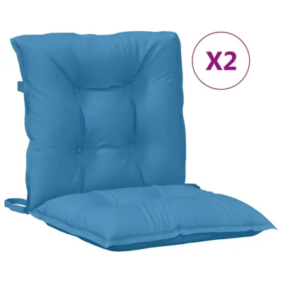vidaXL Blazina za stol 2 kosa melanž modra 100x50x7 cm