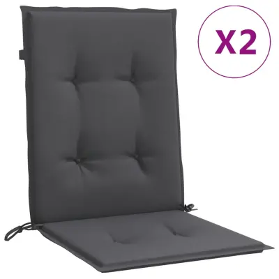 vidaXL Blazina za stol 2 kosa melanž antracitna 100x50x4 cm blago