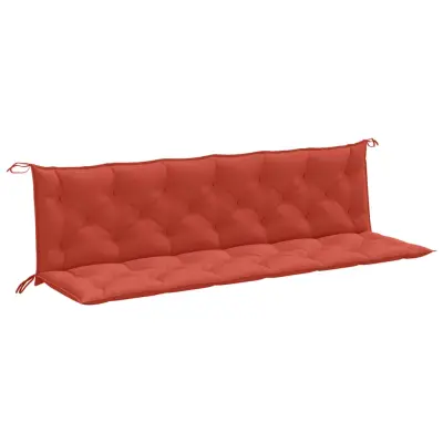 vidaXL Blazina za vrtno klop 2 kosa melanž rdeča 200x50x7 cm blago
