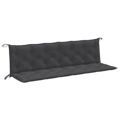 vidaXL Blazina za vrtno klop 2 kosa melanž antracit 200x50x7 cm blago