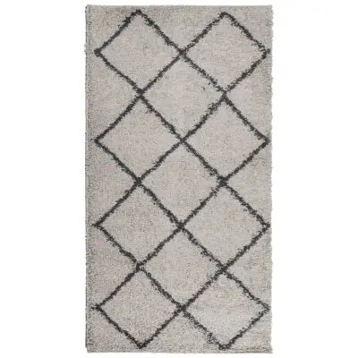 vidaXL Košata preproga PAMPLONA moderna bež in antracit 80x150 cm