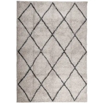 vidaXL Košata preproga PAMPLONA moderna bež in antracit 120x170 cm