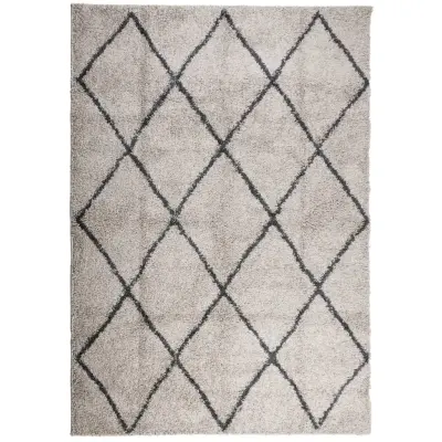 vidaXL Košata preproga PAMPLONA moderna bež in antracit 140x200 cm