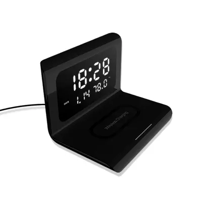10 W brezžična polnilna plošča LED zaslon budilka