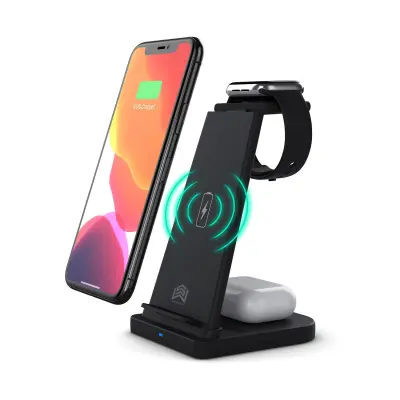Brezžično stojalo za telefon, hitro polnjenje, brezžični polnilnik Qi Es