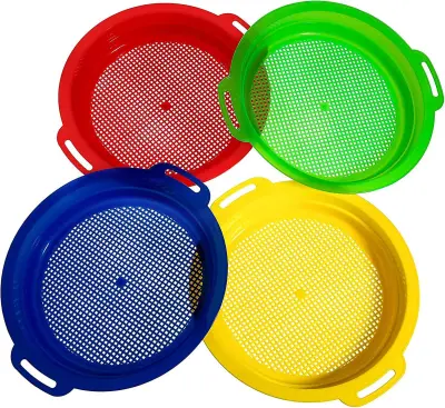 4 pesek za plažo Helvey 24,5 x 22 cm, plastični pesek za plažo, ponev, pesek