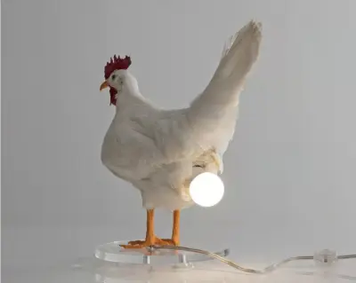 Piščanec LED svetilka, nočna svetilka jajce, živalski primerek, namizna svetilka jajce
