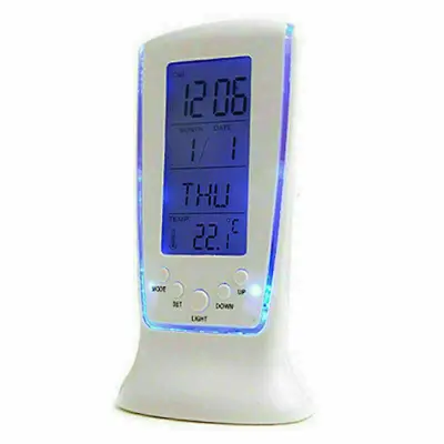 LCD digitalna budilka koledar termometer temperatura osvetlitev ozadja nočna lučka