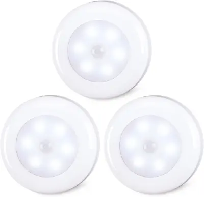 Notranja luč s senzorjem gibanja, baterijsko napajanje na zvezdasto LED za pod omaro, omaro, omaro,