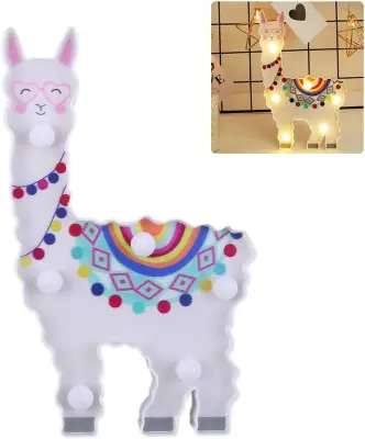 Alpaca nočna lučka LED prenosna energetsko varčna alpaka oblika nočna lučka svetleča baterijska modelirna lučka za otroke