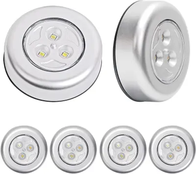 6 kosov LED brezžične nočne lučke na dotik z baterijskim napajanjem