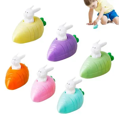 Velikonočna Pullback 6-delna igrača Rabbit Car Party Favors Mini živalska košara Polnilo Egg Hunt