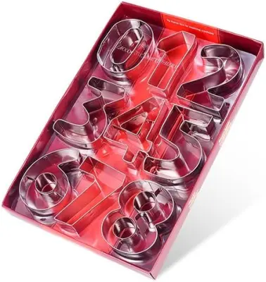 Rezalnik številk 8 cm 9 Set rezalnikov Jelly Fondat Rezalniki velikih številk iz nerjavečega jekla (številka 8 cm)