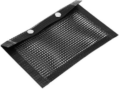 Mrežasta vrečka za žar za žar Nelepljiva vrečka za kuhanje na žaru Vrečka za pečenje na žaru, odporna na vročino, za piknik na prostem 24*14 cm črna