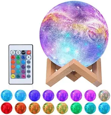 3D Moon Light LED nočna lučka na dotik 15 cm Moon Light 16 barv Možnost zatemnitve z daljinskim upravljalnikom USB za ponovno polnjenje za spalnico Ok