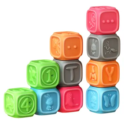 Igrače za dojenčke od 0,36 do 12 mesecev, mehke otroške kocke za majhne otroke, otroške igrače za izobraževanje