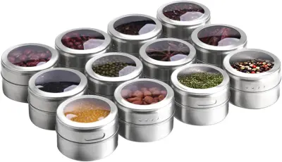 Kuhinjska škatla za začimbe iz nerjavečega jekla Komplet zunanjih kozarcev za začimbe