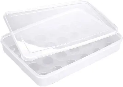 1 posoda za jajca, hladilna posoda za jajca s pokrovom, plastična posoda za jajca, prenosna škatla za shranjevanje jajc