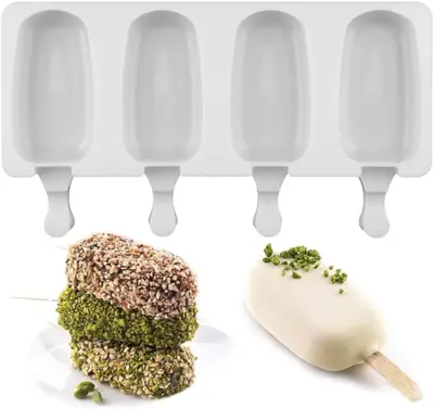 Pcs 4 Cavities Silikonski Zamrzovalnik Ice Cream Shape Candy Bar, Pop Lolly Pladenj Ice Cream Cube Maker