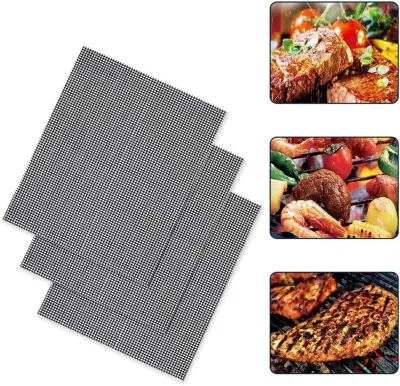3Pcs BBQ Mats, Non-Stick Peka Grill Regal Mats za BBQ Kampiranje Peč Dodatki za Kuhanje