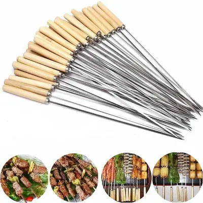 20/50/100 kosov Bbq Vilice iz Nerjavečega Jekla Bbq Ploščate Vilice Kuhinjski Žar Nabodala Orodja