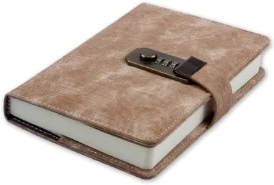 Retro podloga za gesla s ključavnico za ženske z dnevnikom zaklepanja