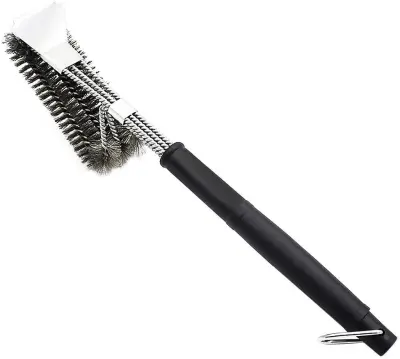 Krtača za peko na žaru z lopatico iz nerjavečega jekla 304 in dolgim ročajem - idealna za žar na oglje ali električni žar