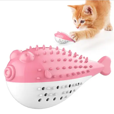 Zobna ščetka za mačke v obliki napihovalca Zobna ščetka za čiščenje zob, imitacija mete, odporna na ugrize