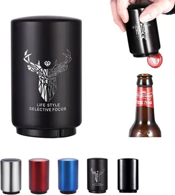 Odpirač za steklenice piva, darilo za moške, ženske, magnetni samodejni odpirač iz nerjavečega jekla, odpirač za pokrovčke za sodo, dodatki za pivo, m