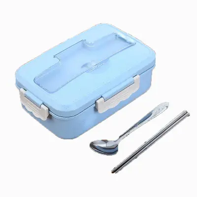 Škatla za kosilo z žlico za jedilne palčke Posoda za shranjevanje hrane Namizni pribor Neprepustna škatla Bento