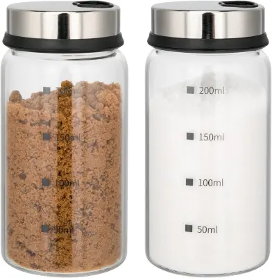 Steklenica za začimbe iz visoko borosilikatnega stekla, steklenica za začimbe s štirimi grli, odporna na vlago