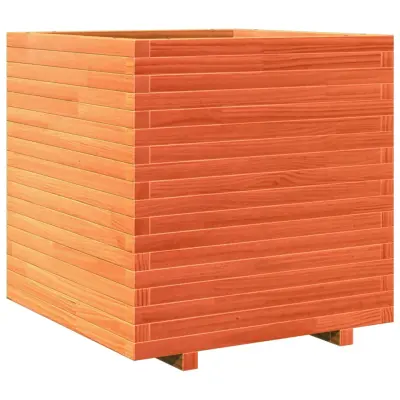 vidaXL Vrtno cvetlično korito voščeno rjavo 70x70x72 cm trdna borovina