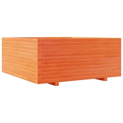 vidaXL Vrtno cvetlično korito voščeno 110x110x49,5 cm trdna borovina