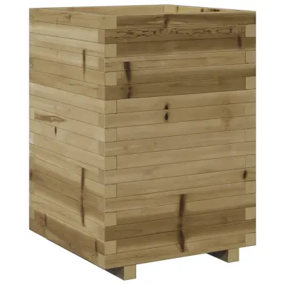 vidaXL Vrtno cvetlično korito 50x50x72,5 cm impregnirana borovina