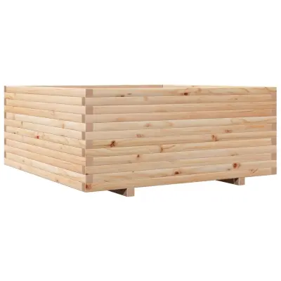 vidaXL Vrtno cvetlično korito 110x110x49,5 cm trdna borovina