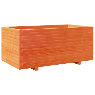 vidaXL Vrtno cvetlično korito voščeno 110x60x49,5 cm trdna borovina
