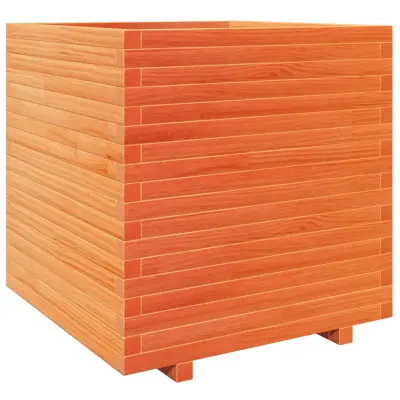 vidaXL Vrtno cvetlično korito voščeno 70x70x72,5 cm trdna borovina