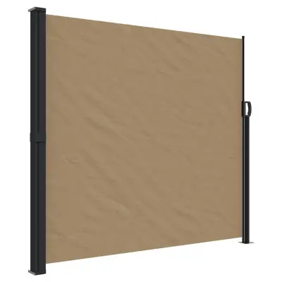 vidaXL Zložljiva stranska tenda taupe 180x600 cm