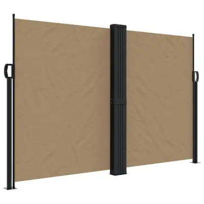 vidaXL Zložljiva stranska tenda taupe 160x1000 cm