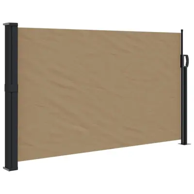 vidaXL Zložljiva stranska tenda taupe 117x300 cm