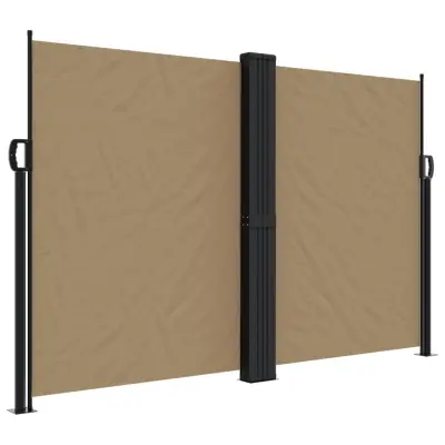 vidaXL Zložljiva stranska tenda taupe 160x1200 cm