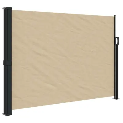 vidaXL Zložljiva stranska tenda bež 140x600 cm