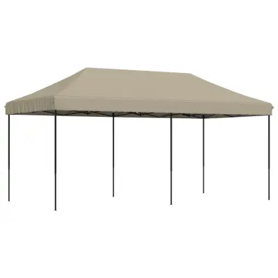 vidaXL Zložljivi pop-up šotor za zabave taupe 580x292x315 m