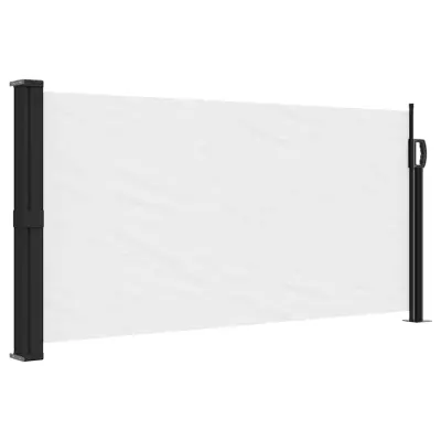 vidaXL Zložljiva stranska tenda bela 100x500 cm