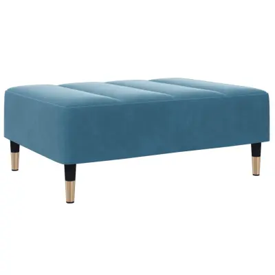 vidaXL Stolček za noge moder 77x55x31 cm žamet