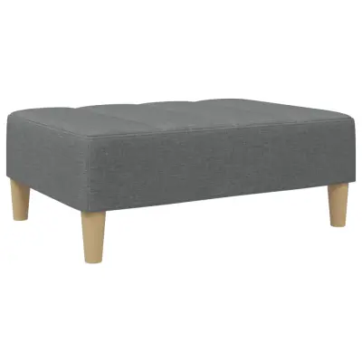vidaXL Stolček za noge temno siv 77x55x31 cm blago