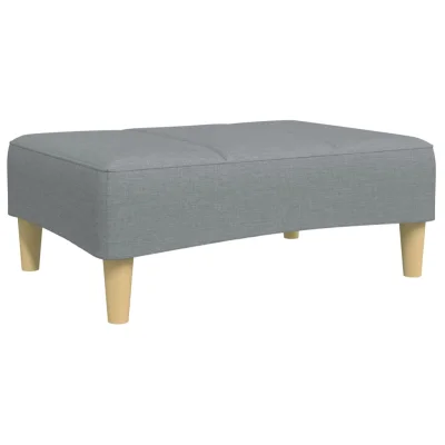 vidaXL Stolček za noge svetlo siv 77x55x31 cm blago