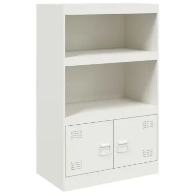 vidaXL Komoda bela 67x39x107 cm jeklo
