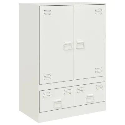 vidaXL Visoka omarica bela 67x39x95 cm jeklo